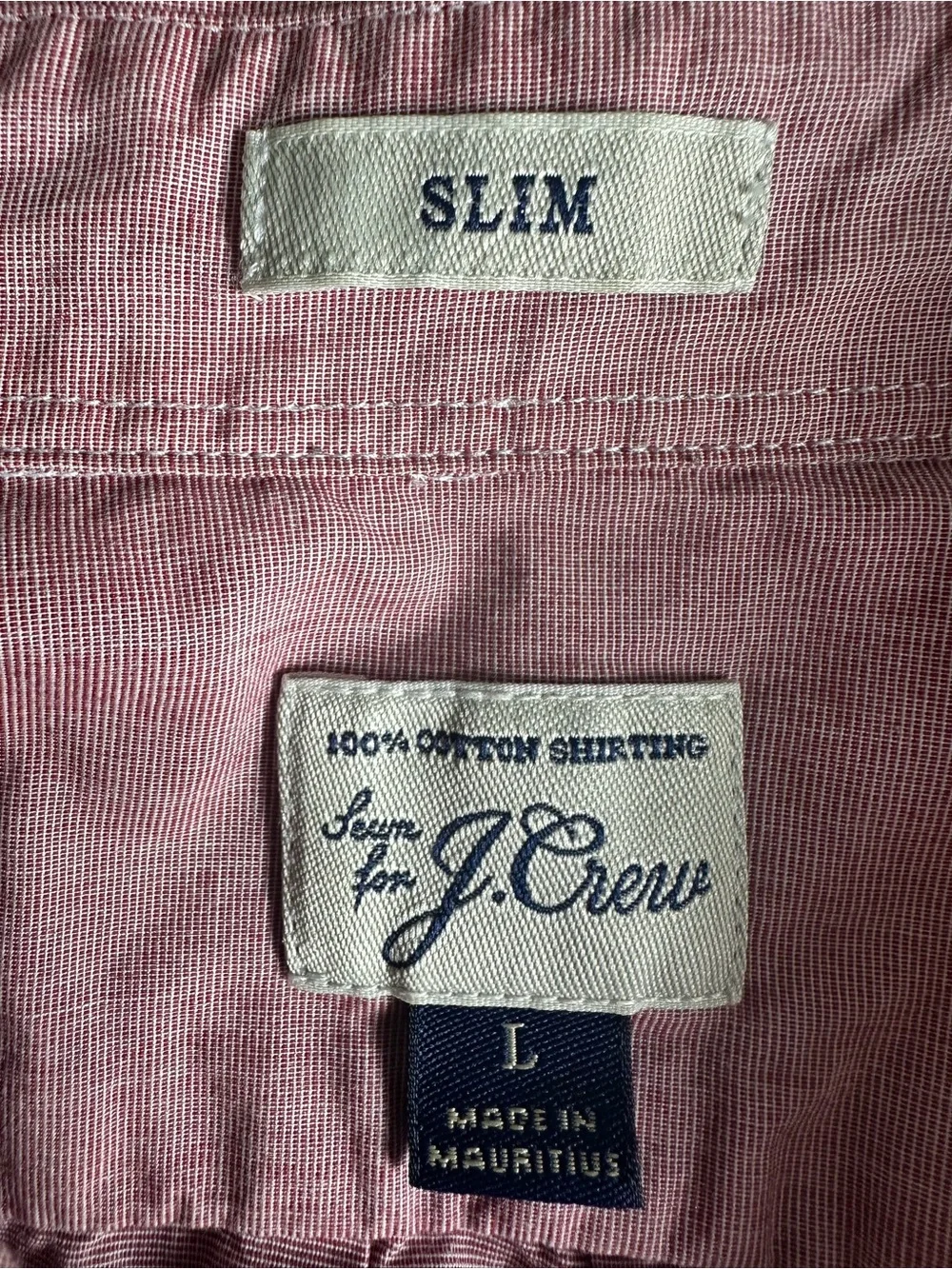 J. Crew Men's Button-Down Shirt in Rose 100% Cotton size Large